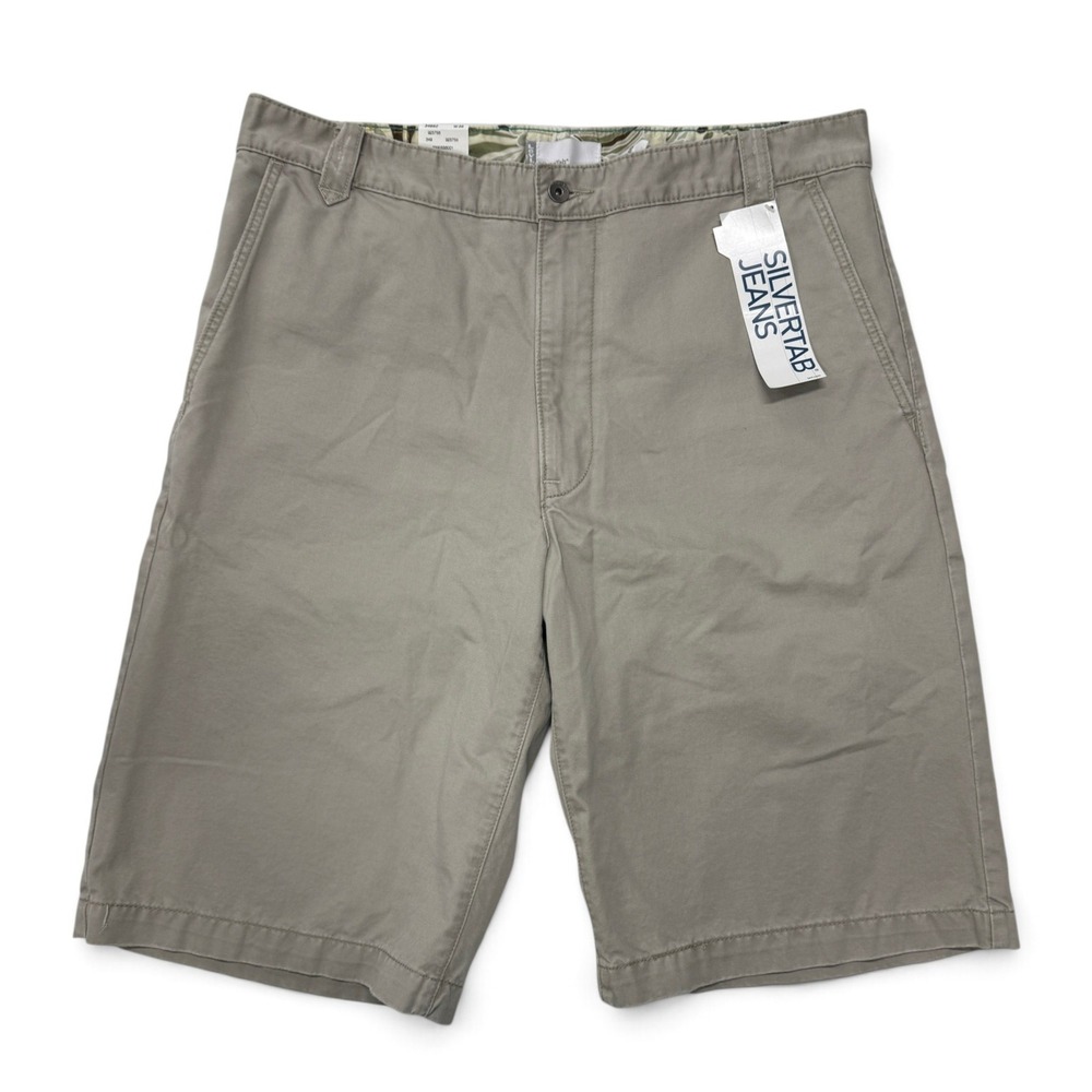 Levis SilverTab Khaki Trouser Shorts Mens 36 NWT Cotton Chino Long Vintage